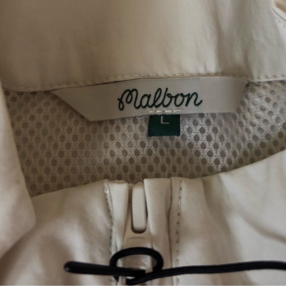 New Malbon Golf Mens Members Windshirt Pullover in Canvas Size L Club Malbon - Picture 3 of 3